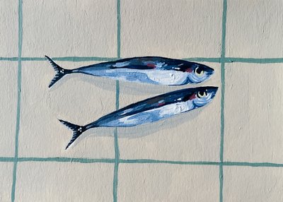 Zwei blaue Fische von Madison Phipps
