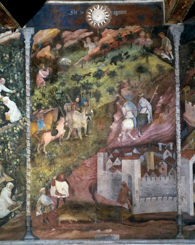 Monat November (Detail) aus dem Zyklus der Monate von Maestro (attr. to) Venceslao