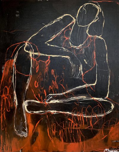 Kontemplative Figurenumriss von Magdalena  Krzak