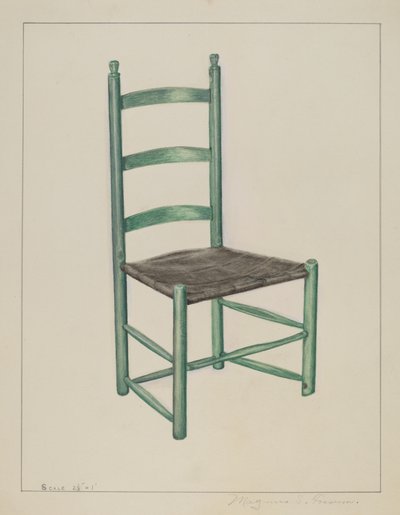 Leiterstuhl - Genannt Rüttelstuhl, ca. 1936 von Magnus S. Fossum