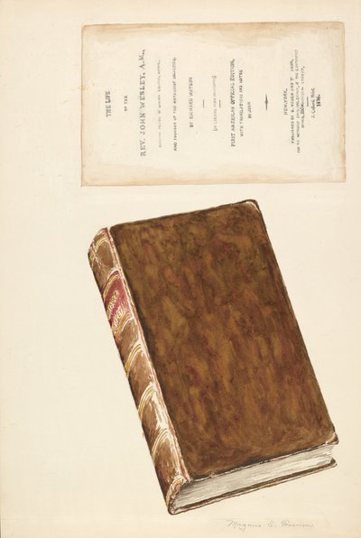 Altes Buch, Leben von Wesley, um 1936 von Magnus S. Fossum