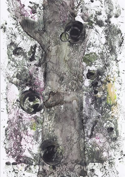 Dunkler abstrakter Baum von Maira Ribena