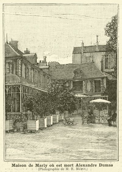 Haus in Marly, in dem der französische Autor Alexandre Dumas der Jüngere starb von Mairet