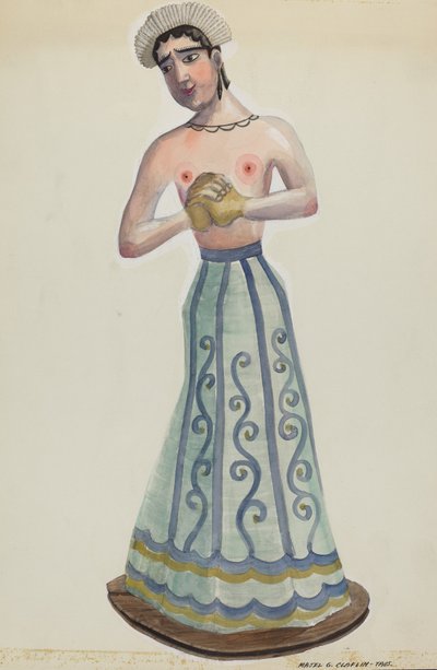 Santa, eine der acht Jungfrauen, Vorderansicht, ca. 1937 von Majel G. Claflin