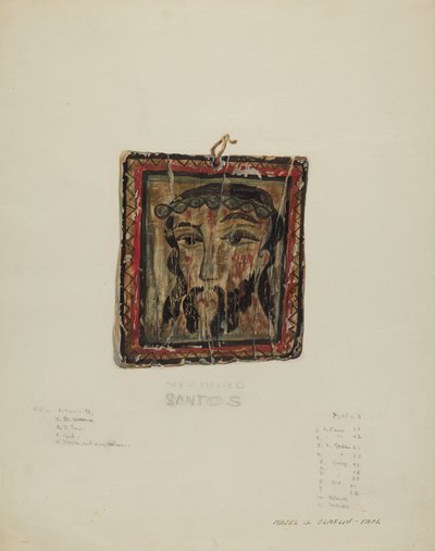 Kleiner Christo-Kopf - Retablo von Majel G. Claflin