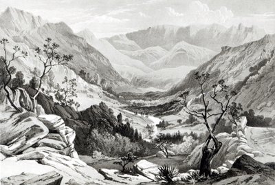 Ansicht zwischen Senafe und Rahaguddy, graviert von James Ferguson von Major A.G.F. Hogg