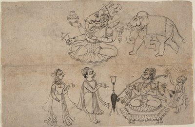 Porträt von Manya Sahib Man Rup Sagarji, spätes 18. Jahrhundert von Manaku