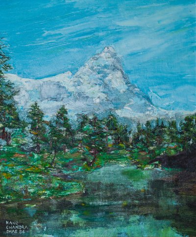 Mont Blanc oder Monte Bianco von der italienischen Seite von Mano Chandra Dhas