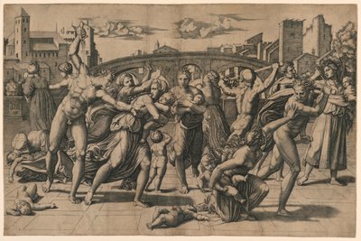 Massaker der Unschuldigen (ohne den Tannenbaum) von Marc Antonio Raimondi