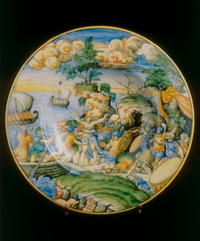 Raub der Helena, Platte zugeschrieben Marcantonio Raimondi, aufbewahrt im Museo Nazionale del Bargello, Florenz von Marcantonio (attr.to) Raimondi