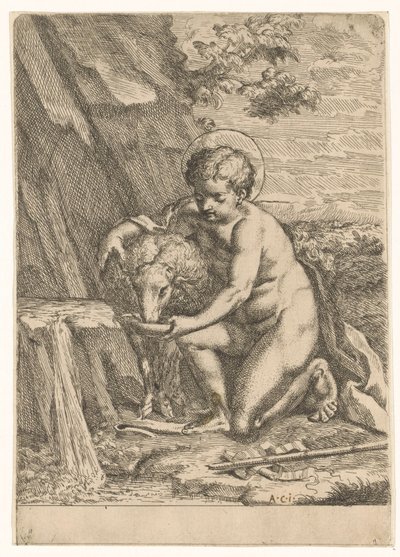 Johannes der Täufer als Kind von Marcantonio Bellavia
