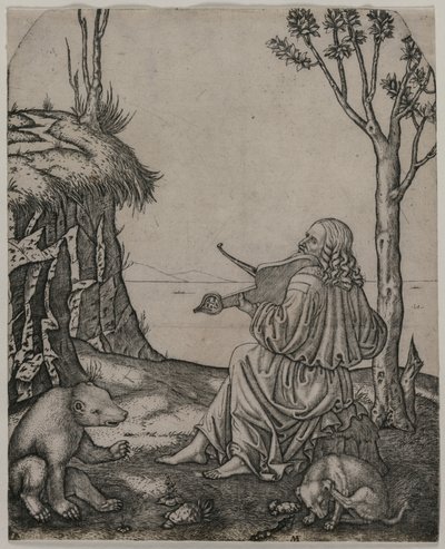 Orpheus bezaubert die Tiere, ca. 1505 von Marcantonio Raimondi