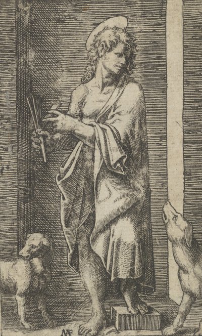 St. Lazarus flankiert von zwei Hunden, aus der Serie 