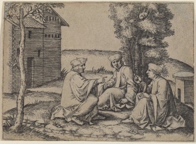 Die drei Ärzte von Marcantonio Raimondi