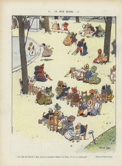 Der Saft steigt. Illustration für Le Rire von Marcel Amable O.L. Capy