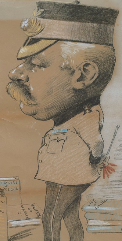 Karikatur eines unbekannten Oberstleutnants der Royal Marines Light Infantry, 1893 von Marcel Pic