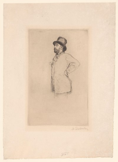 Porträt von Edgar Degas von Marcellin Gilbert Desboutin (signed by artist)