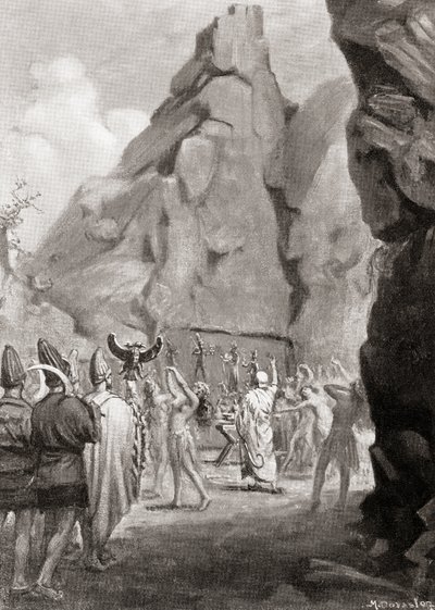 Die Feier eines Frühlingsfestes mit einem Kulttanz zur Verehrung der hethitischen Muttergöttin, aus Hutchinsons Geschichte der Nationen, veröffentlicht 1915 von Margaret (after) Dovaston