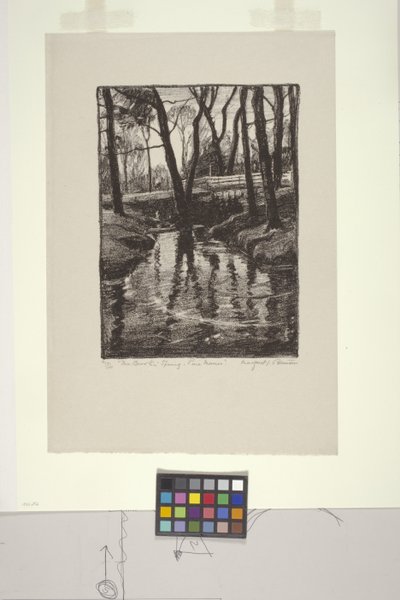 Der Bach im Frühling, Pine Manor von Margaret Jordan Patterson