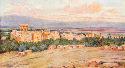 Gesamtansicht der Akropolis, Baalbek von Margaret Thomas