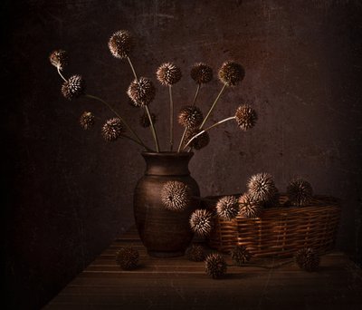 Erdige Trockenblumen von Margareth Perfoncio
