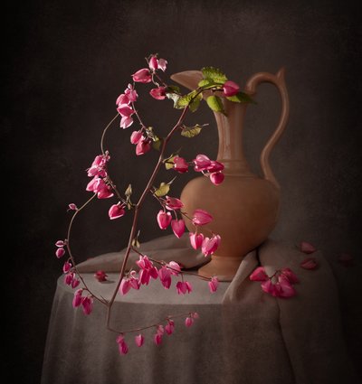 Elegantes Rosa Stillleben von Margareth Perfoncio