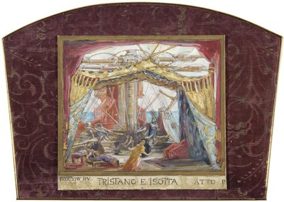 Bühnenbild für die Oper Tristan und Isolde von R. Wagner von Marià Fortuny
