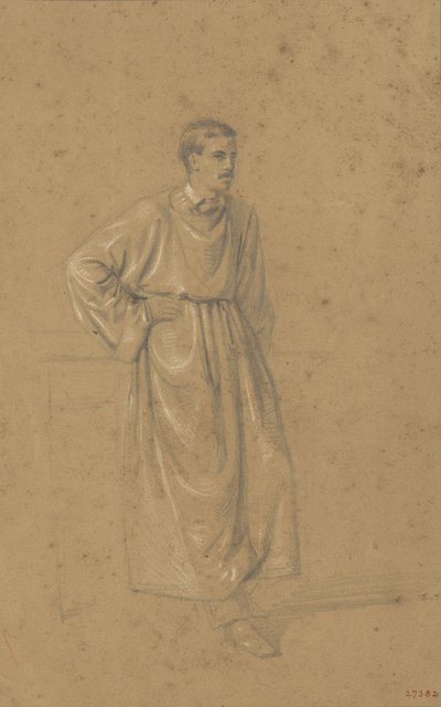 Akademische Studie einer männlichen Figur von Marià Fortuny Marsal