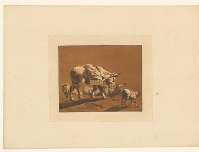 Landschaft mit Vieh von Maria Catharina Prestel