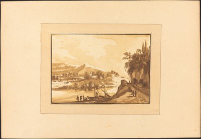 Landschaft mit Fischerbooten von Maria Catharina Prestel after Franz Edmund Weirotter