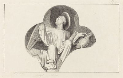 Ein Engel, von der Wells Cathedral von Maria Denman after John Flaxman