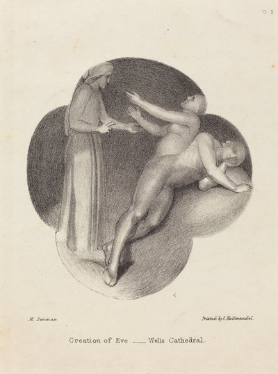 Erschaffung von Eva, von der Kathedrale von Wells von Maria Denman after John Flaxman