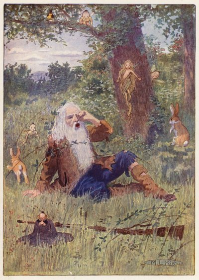 Illustration zur Geschichte von Rip Van Winkle von Maria Louise Kirk