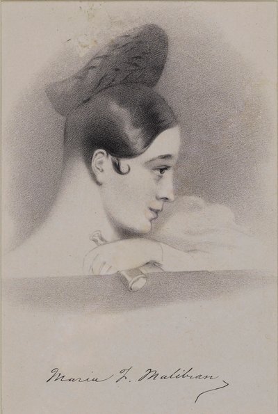 Selbstporträt, frühe 1830er Jahre von Maria Malibran Garcia