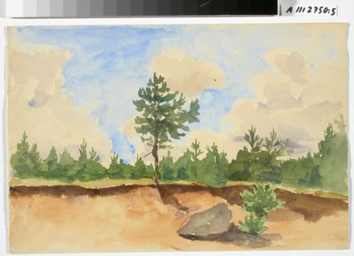 Landschaftsstudie, Sandgrube von Maria Wiik