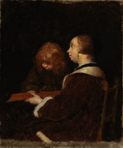 Die Lesestunde, Kopie nach Ter Borch von Maria Wiik