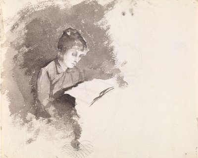 Frau beim Lesen von Maria Wiik