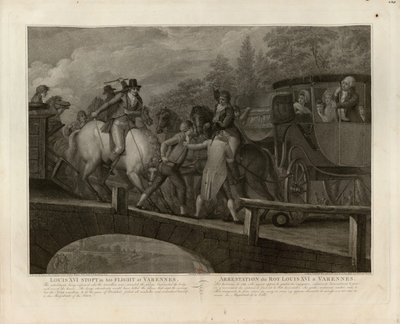 Die Verhaftung von Ludwig XVI. und seiner Familie in Varennes, 22. Juni 1791, 1796 von Mariano Bovi