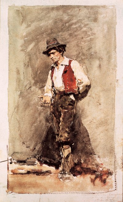 Kalabrier. Aquarell von Mariano Fortuny (1838-1874). 1868. Barcelona. Nationalmuseum für Kunst von Katalonien. von Mariano Fortuny y Marsal