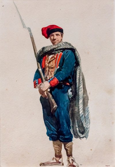 Katalanischer Freiwilliger für den Krieg in Afrika, um 1860 von Mariano Fortuny