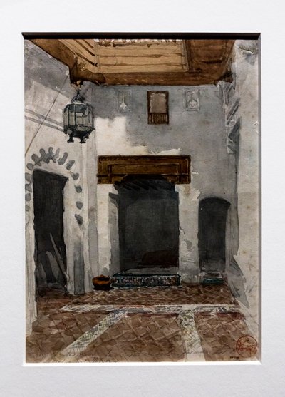 Innenansicht des Hauses, in dem wir unsere ersten Tage in Tetouan verbrachten, um 1860 von Mariano Fortuny