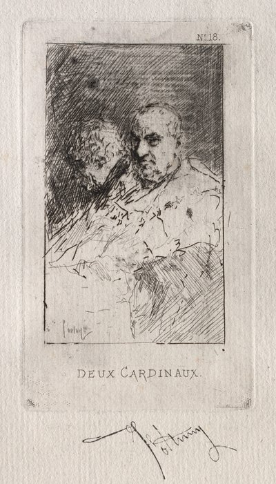 Zwei Kardinäle von Mariano Fortuny y Marsal