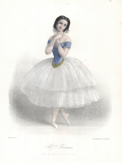 Italienische Balletttänzerin Amalia Ferraris im Ballet des Elfes an der Pariser Oper, um 1860 von Marie Alexandre (after) Alophe
