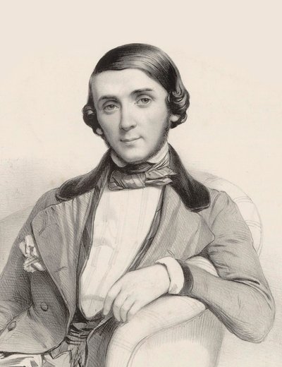 Porträt des Pianisten und Komponisten Jean-Henri Ravina 1818-1906, ca. 1845 von Marie Alexandre Menut Alophe