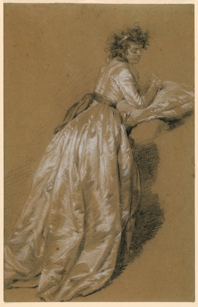Stehende Frau in einem weißen Kleid von Marie Françoise Constance Mayer
