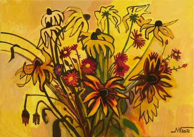 Goldene Herbstblüten von Marina Gorkaeva