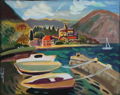 Lebendiges Küstendorf von Marina Gorkaeva