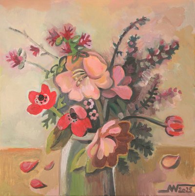 Lebendiges Blumenstillleben von Marina Gorkaeva
