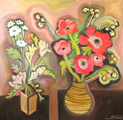 Lebendiges Blumenstillleben von Marina Gorkaeva