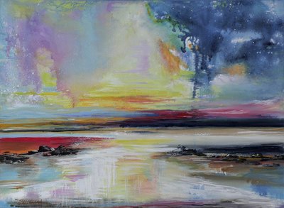 Lebendige Abstrakte Meereslandschaft von Marina Kozyr